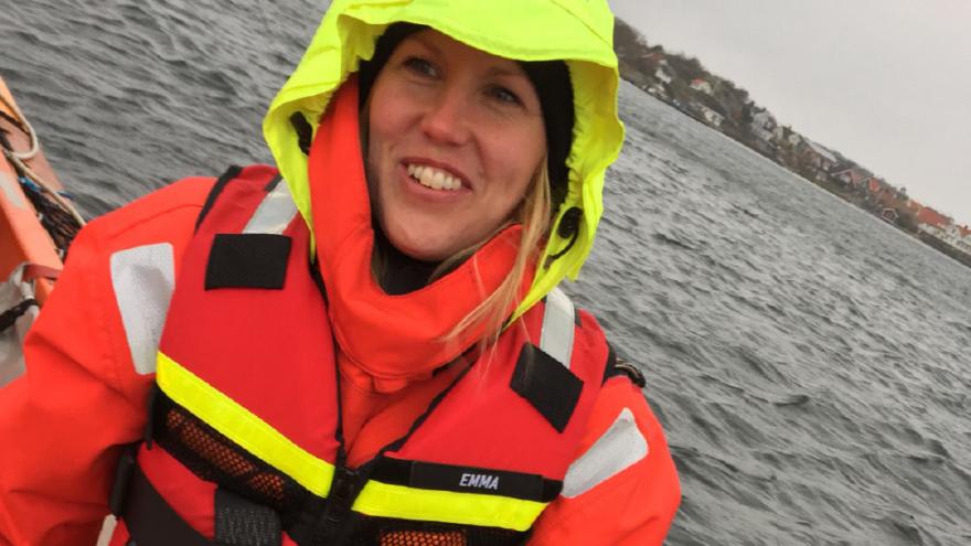 Profilbild på Emma Valham som är kommunikationsledare på Sjöräddningssällskapet