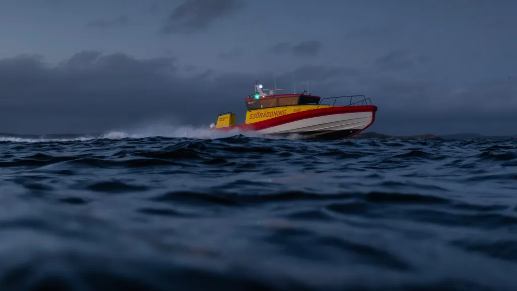 Räddningsbåt Margareta Emblad i mörker