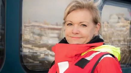 Profilbild på Katrin Thor som jobbar med kontorsservice på Sjöräddningssällskapet