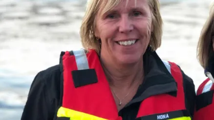 Profilbild på Mona Weglin som har hand som Sjöräddningssällskapets redovisning