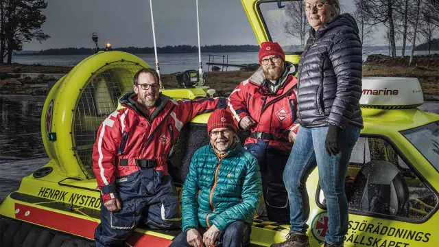 Sjöräddarna från RS Kristinehamn som blev årets sjöräddare 2021
