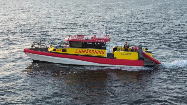 Rescue Casque från RS Lomma som var med vid händelsen som ledde till årets sjöräddare
