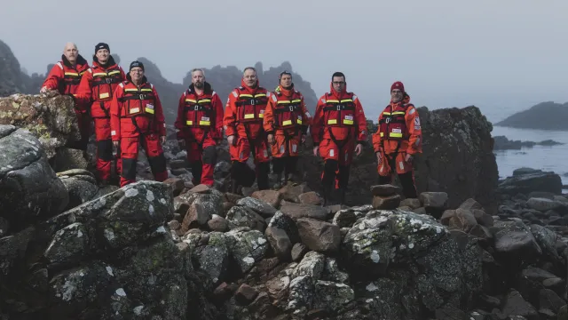 Bild på de frivilliga sjöräddare som blev årets sjöräddare under 2018 