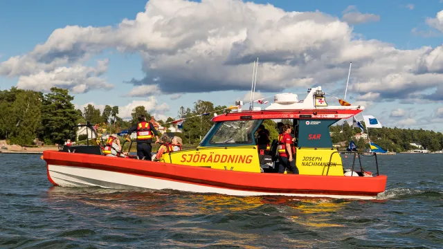 Rescue Joseph Nachmanson vid namngivningen i Stockholm