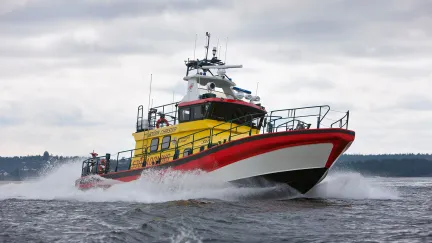 Bild på räddningsbåten Rescue Björn Christer 